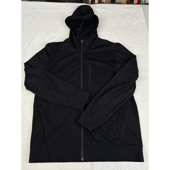 Mack Weldon Atlas Full Zip Hoodie Men’s M Black Stretch Wicking Workleisure - Picture 7 of 13